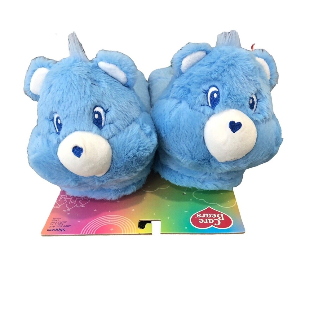 Fuzzy Babba Womens Plush Head Care Bears Slippers